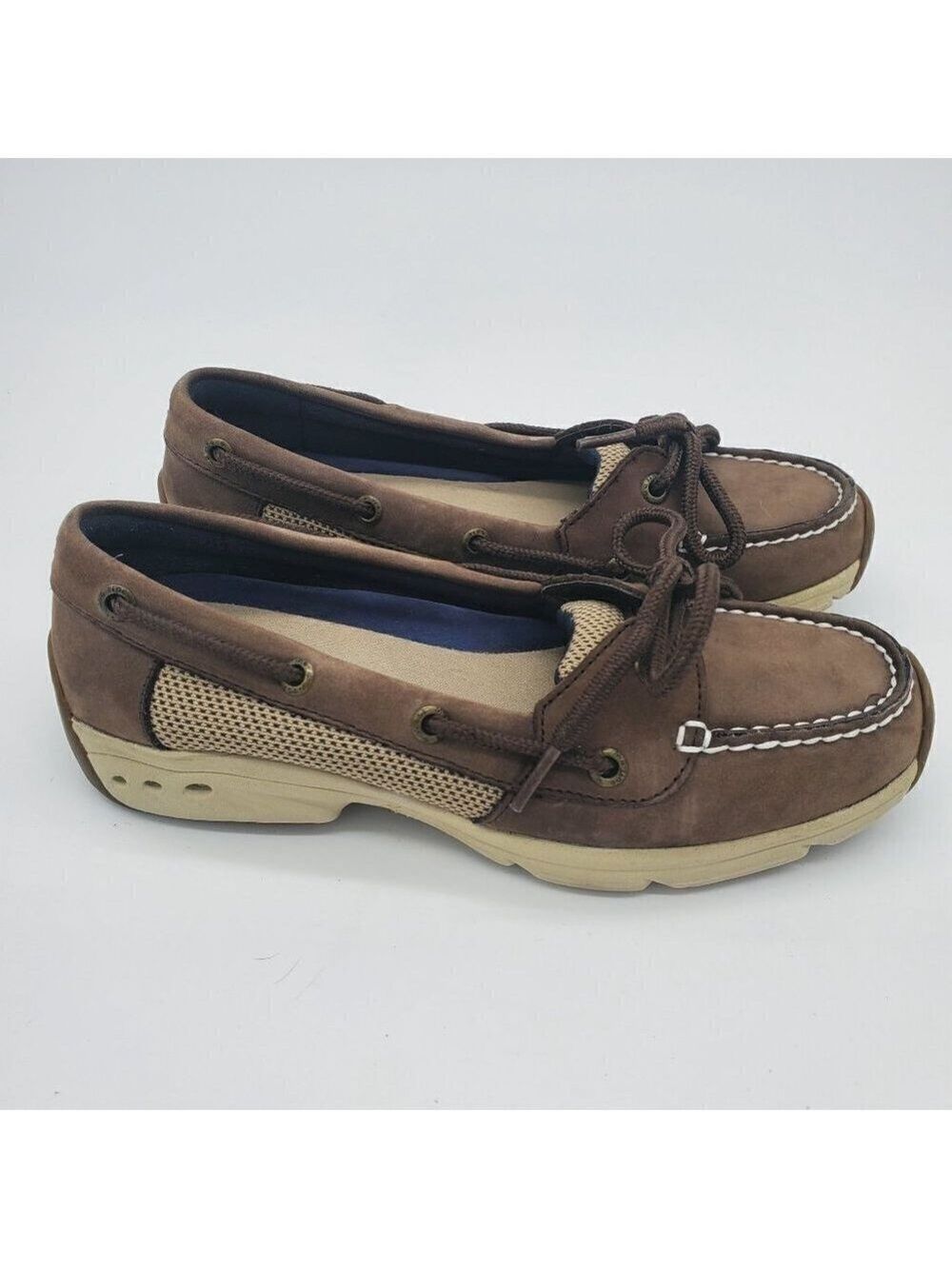 sperry West Marine Performance Low Boat Shoes Brown Leather Size 6.5 M - Picture 5 of 8